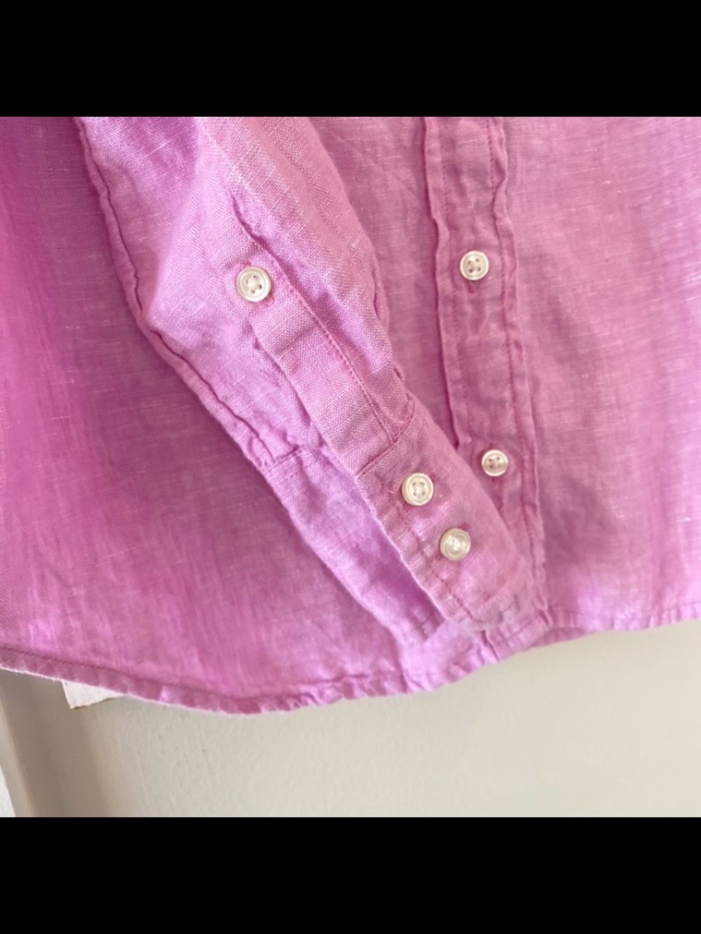J.Crew Baird McNutt Irish Linen Pink Button Down Shirt Size 4 Slim Resort Beach - Picture 4 of 9